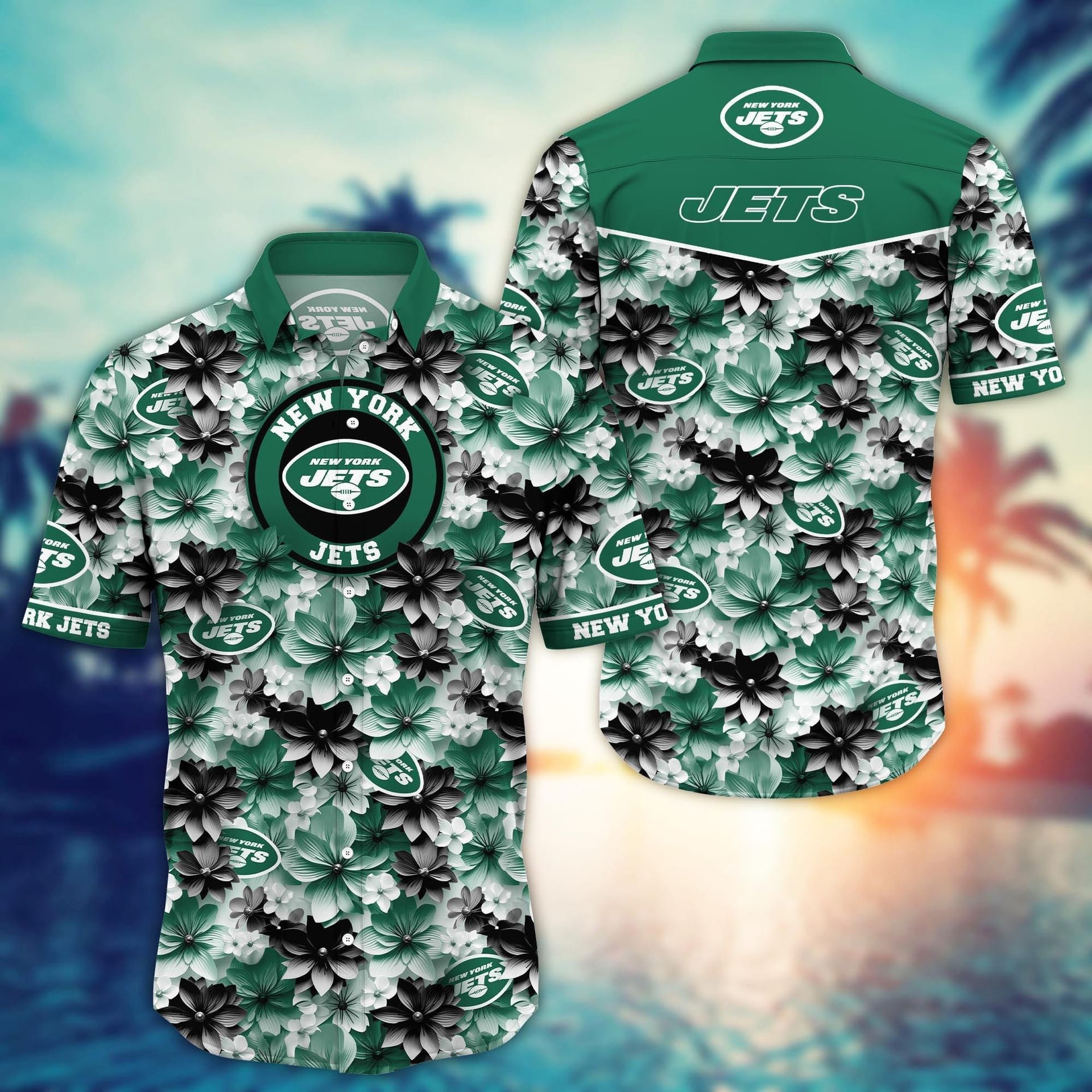 New York Jets Floral Spirit Hawaiian Shirt