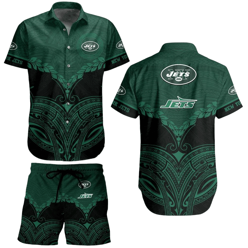 New York Jets Polynesian Pride Hawaiian Shirt