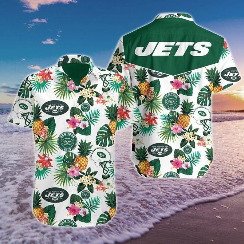 New York Jets Tropical Vibes Hawaiian Shirt