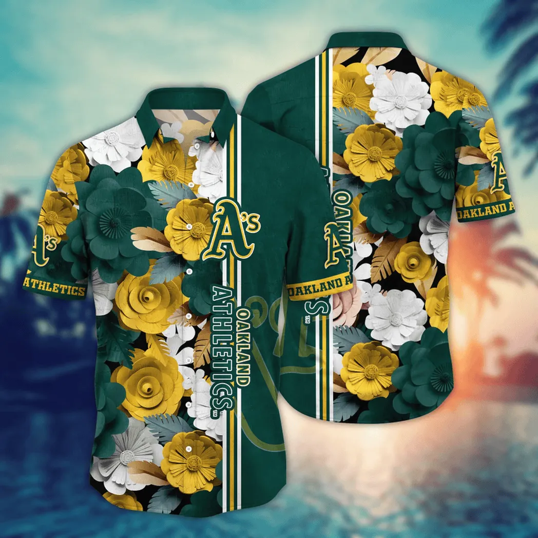 Oakland Athletics Bold Blossom Hawaiian Shirt