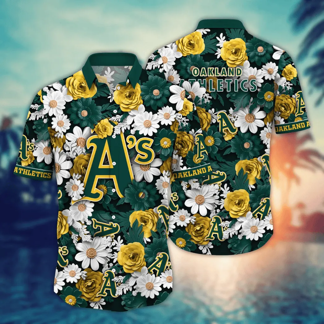Oakland Athletics Daisy Bloom Hawaiian Shirt
