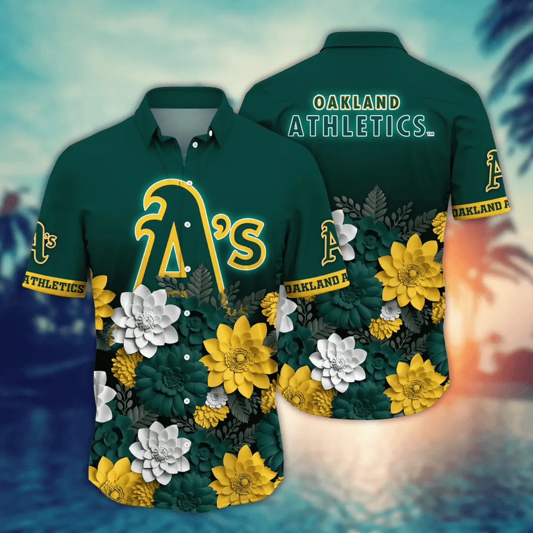 Oakland Athletics Golden Bloom Hawaiian Shirt