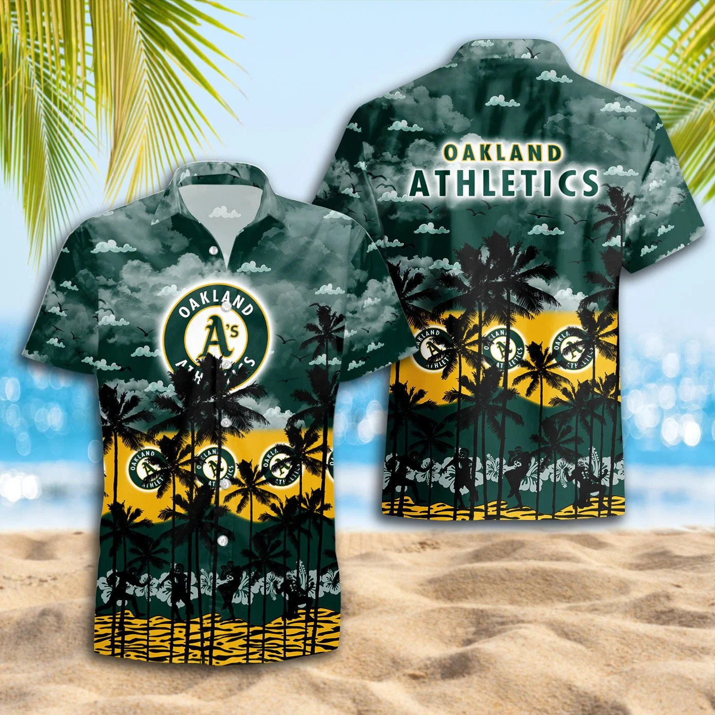 Oakland Athletics Palms Cloud Hawaiian Shirt