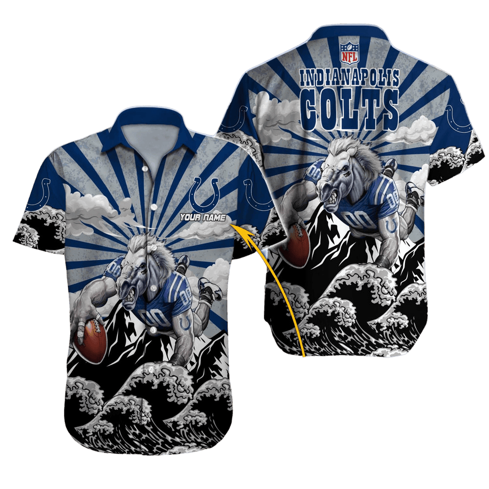 Personalized Indianapolis Colts Indy Pride Paradise Hawaiian Shirt