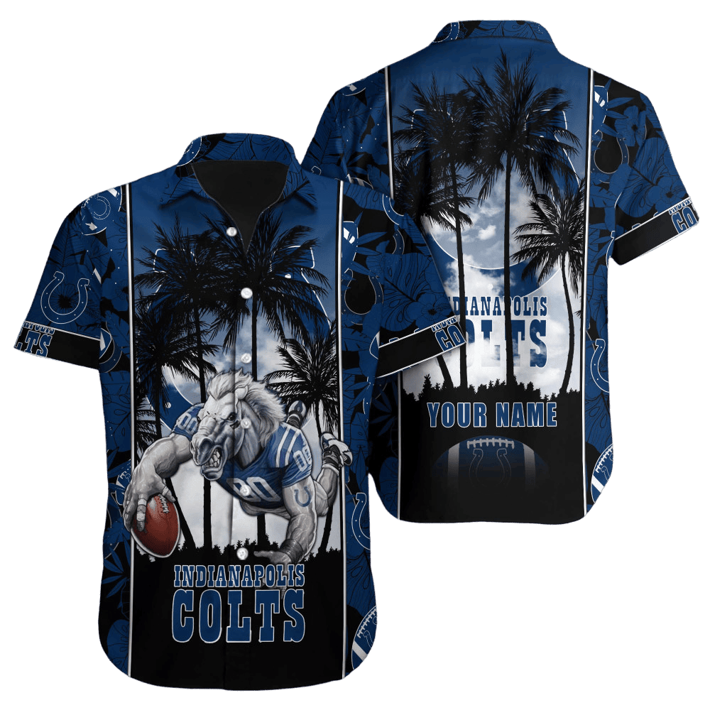 Personalized Indianapolis Colts Paradise Play Hawaiian Shirt