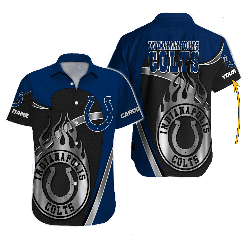 Personalized Indianapolis Colts Paradise Rush Hawaiian Shirt