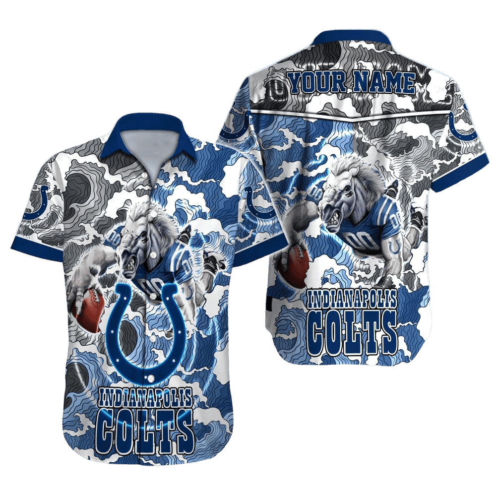 Personalized Indianapolis Colts Tropic Storm Hawaiian Shirt