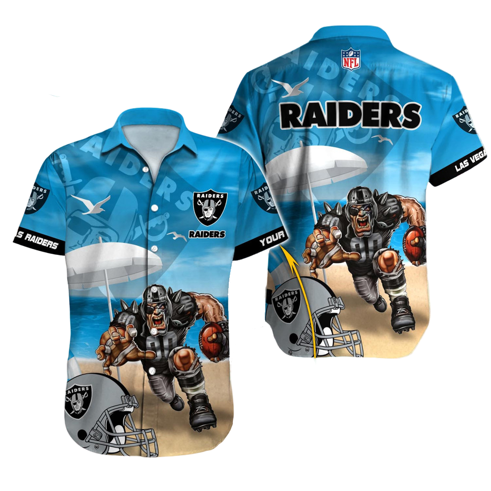 Personalized Las Vegas Raiders Beach Blitz Hawaiian Shirt