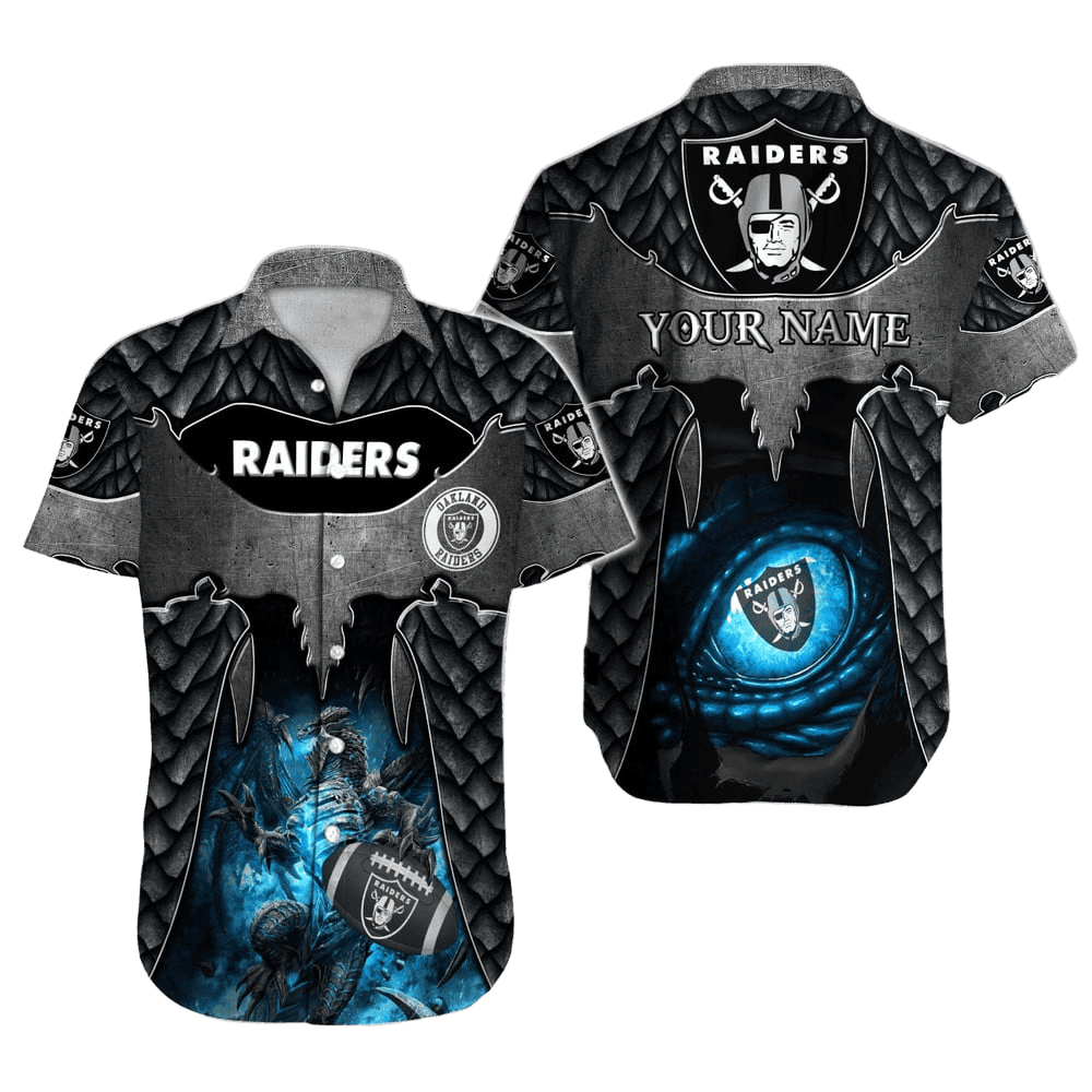 Personalized Las Vegas Raiders Dragon Eye Hawaiian Shirt