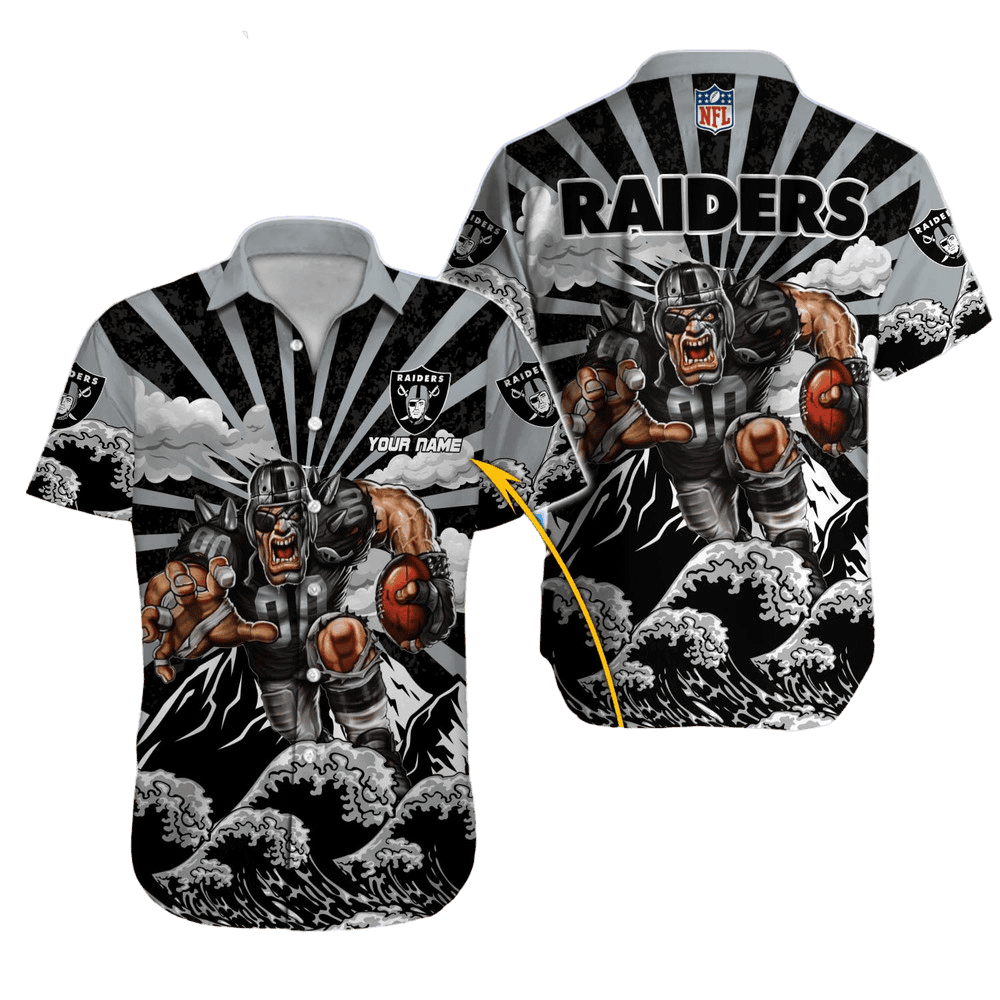 Personalized Las Vegas Raiders Rising Storm Hawaiian Shirt