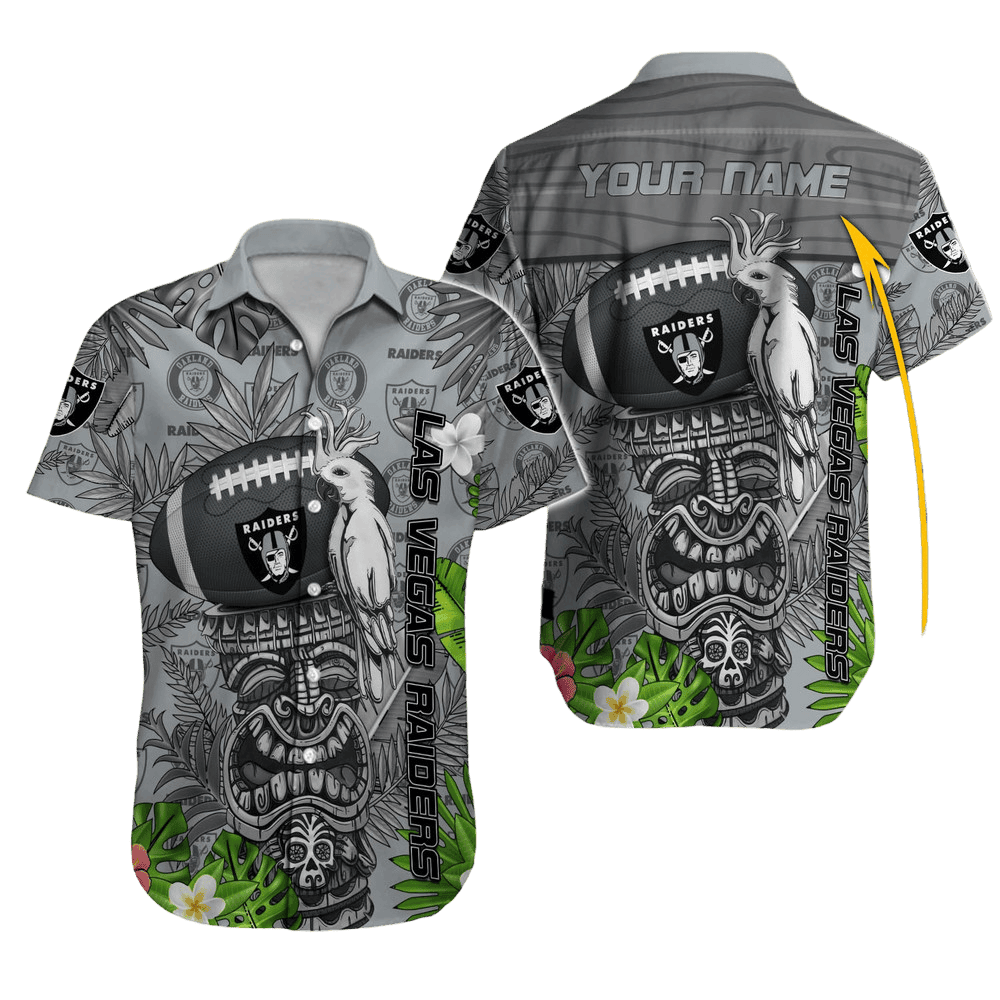 Personalized Las Vegas Raiders Tiki Paradise Hawaiian Shirt