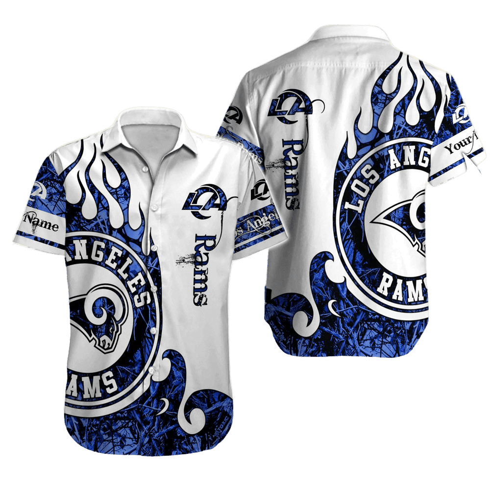 Personalized Los Angeles Rams Dragon Scale Hawaiian Shirt