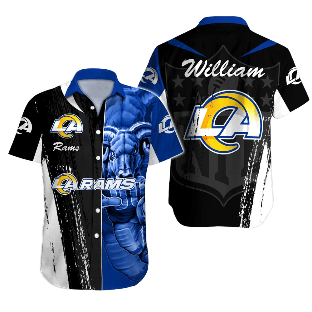 Personalized Los Angeles Rams Fierce Champion Hawaiian Shirt