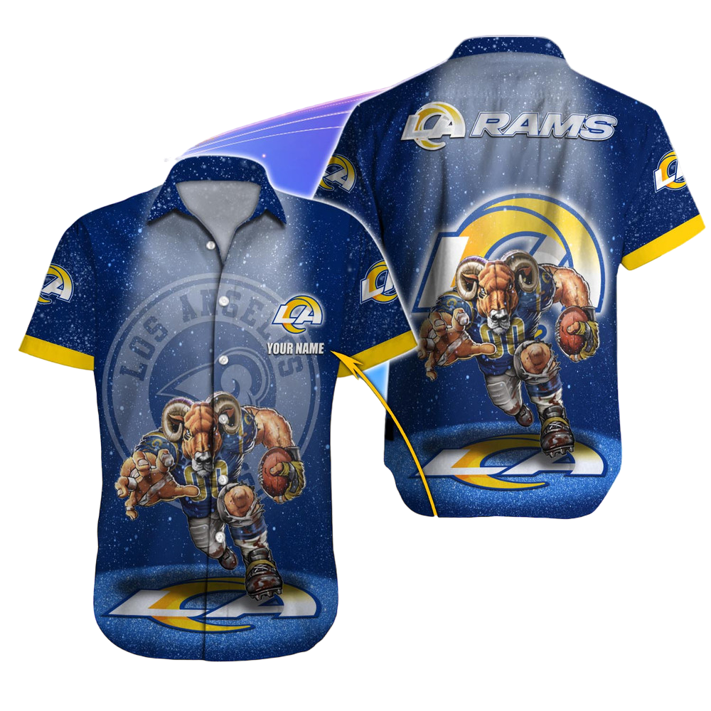 Personalized Los Angeles Rams Galactic Rush Hawaiian Shirt