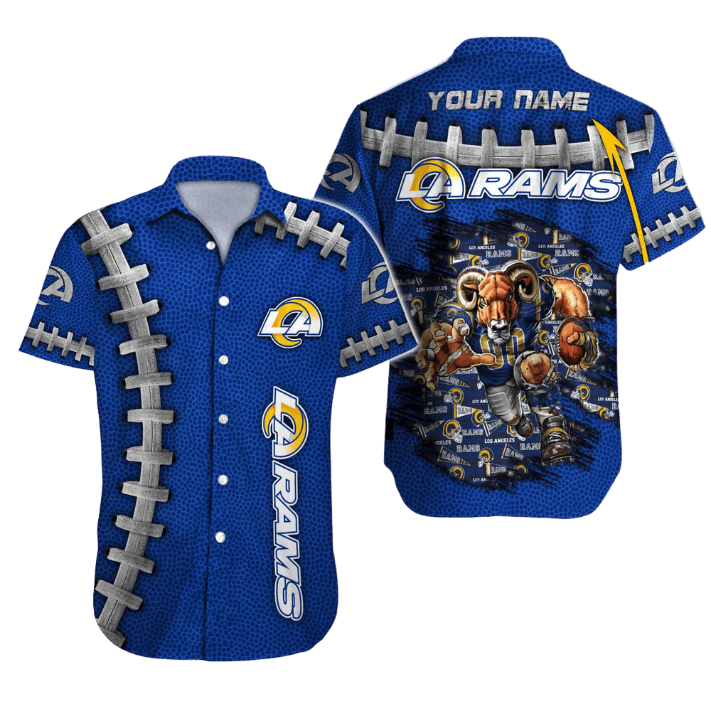 Personalized Los Angeles Rams Gridiron Pride Hawaiian Shirt