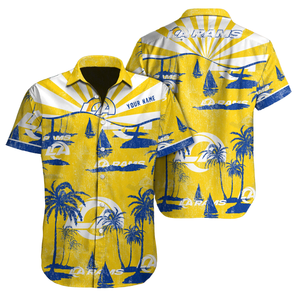 Personalized Los Angeles Rams Jungle Spirit Hawaiian Shirt