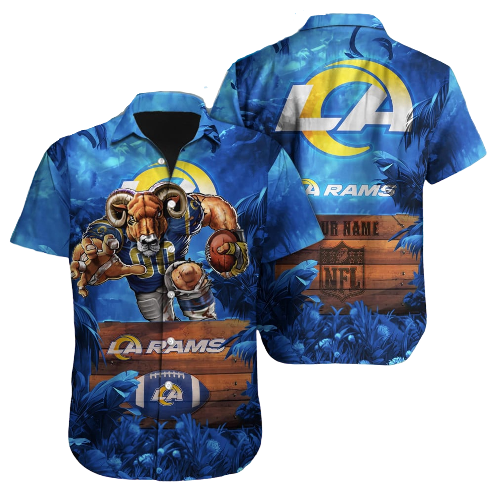 Personalized Los Angeles Rams Sunset Beach Hawaiian Shirt