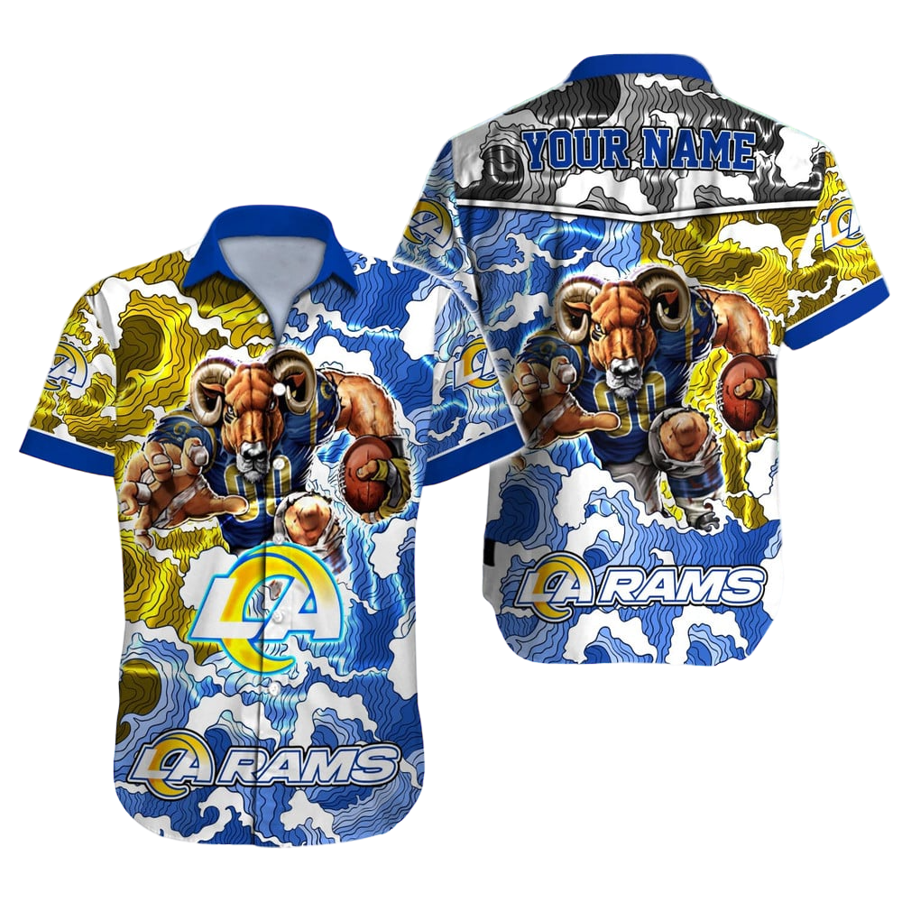Personalized Los Angeles Rams Thunder Charge Hawaiian Shirt