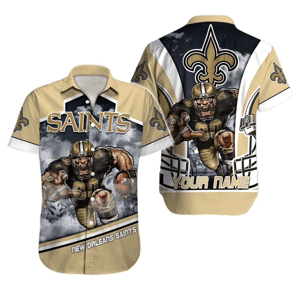 Personalized New Orleans Saints Gridiron Beast Hawaiian Shirt