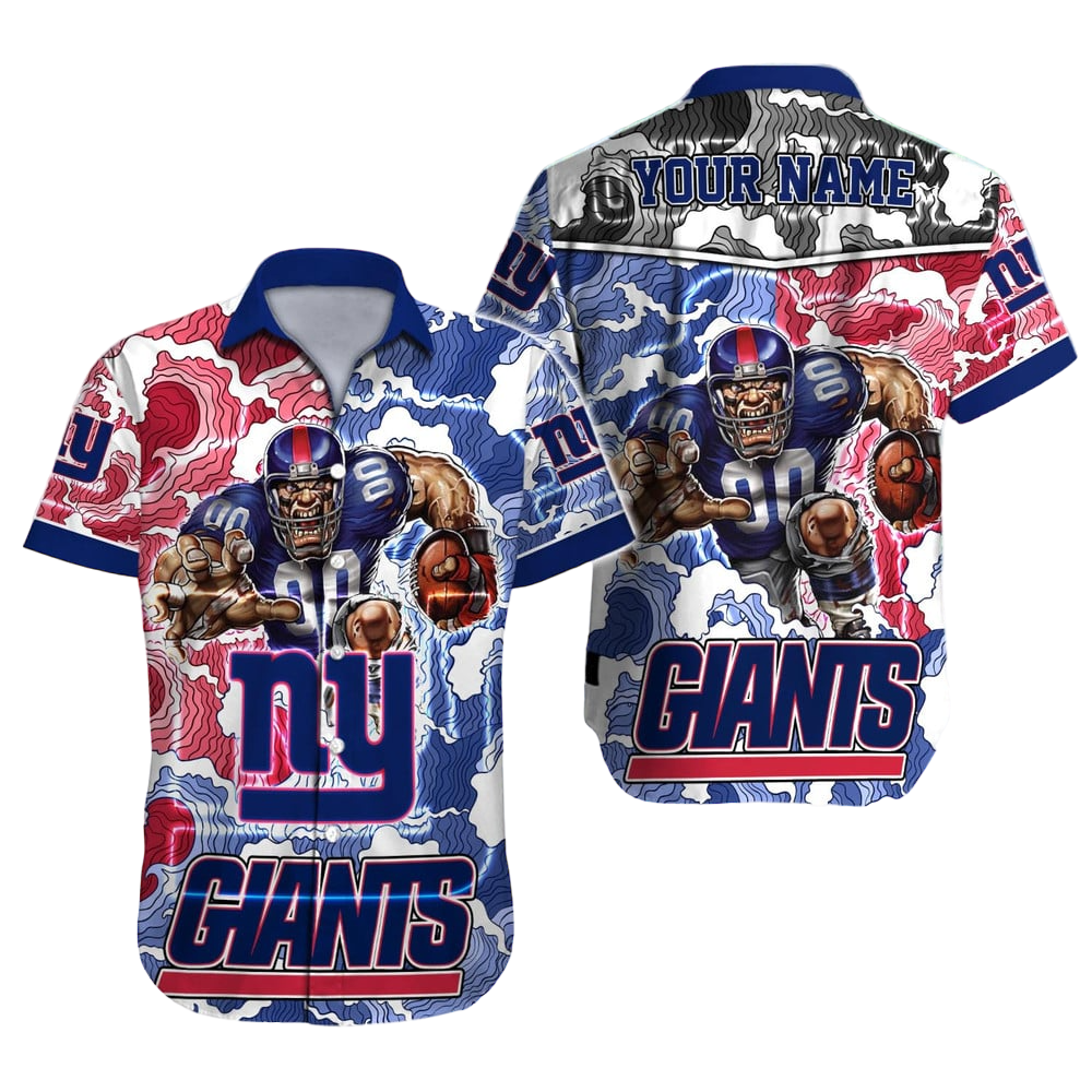 Personalized New York Giants Dynamic Waves Hawaiian Shirt