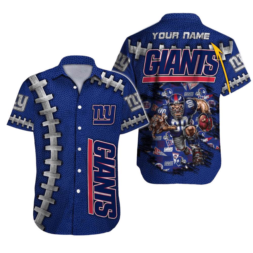 Personalized New York Giants Football Armor Hawaiian Shirt