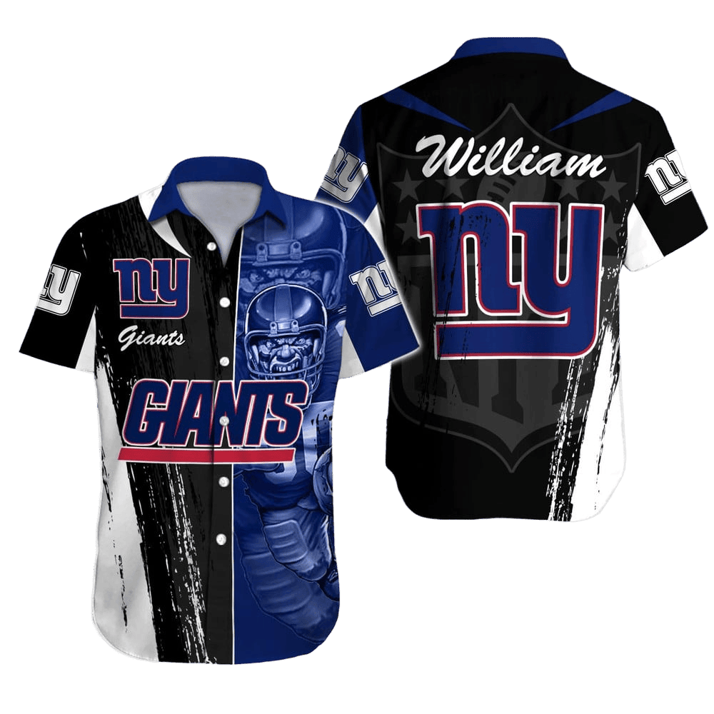 Personalized New York Giants Grit and Glory Hawaiian Shirt