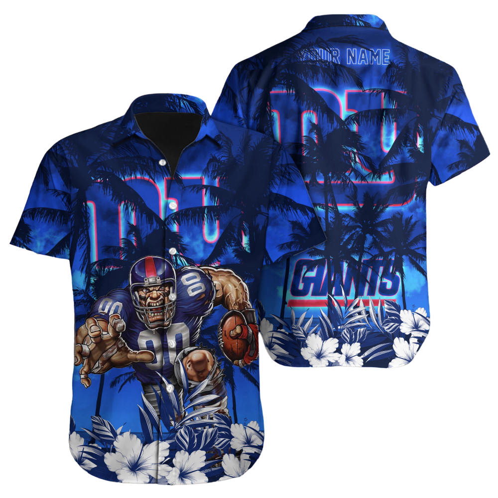 Personalized New York Giants Ocean Drive Hawaiian Shirt