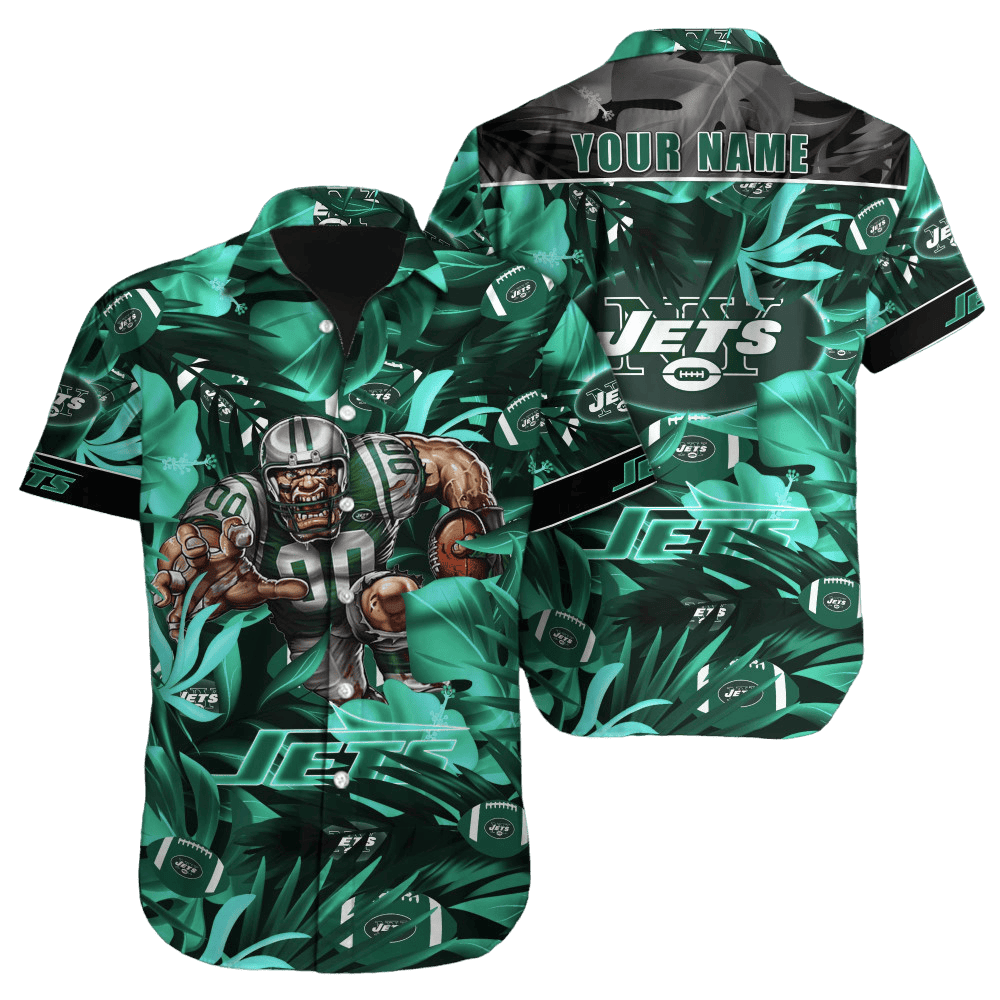 Personalized New York Jets Jungle Fury Hawaiian Shirt