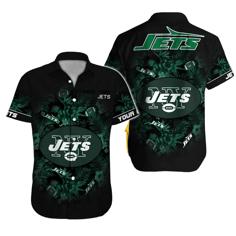 Personalized New York Jets Jungle Spirit Hawaiian Shirt
