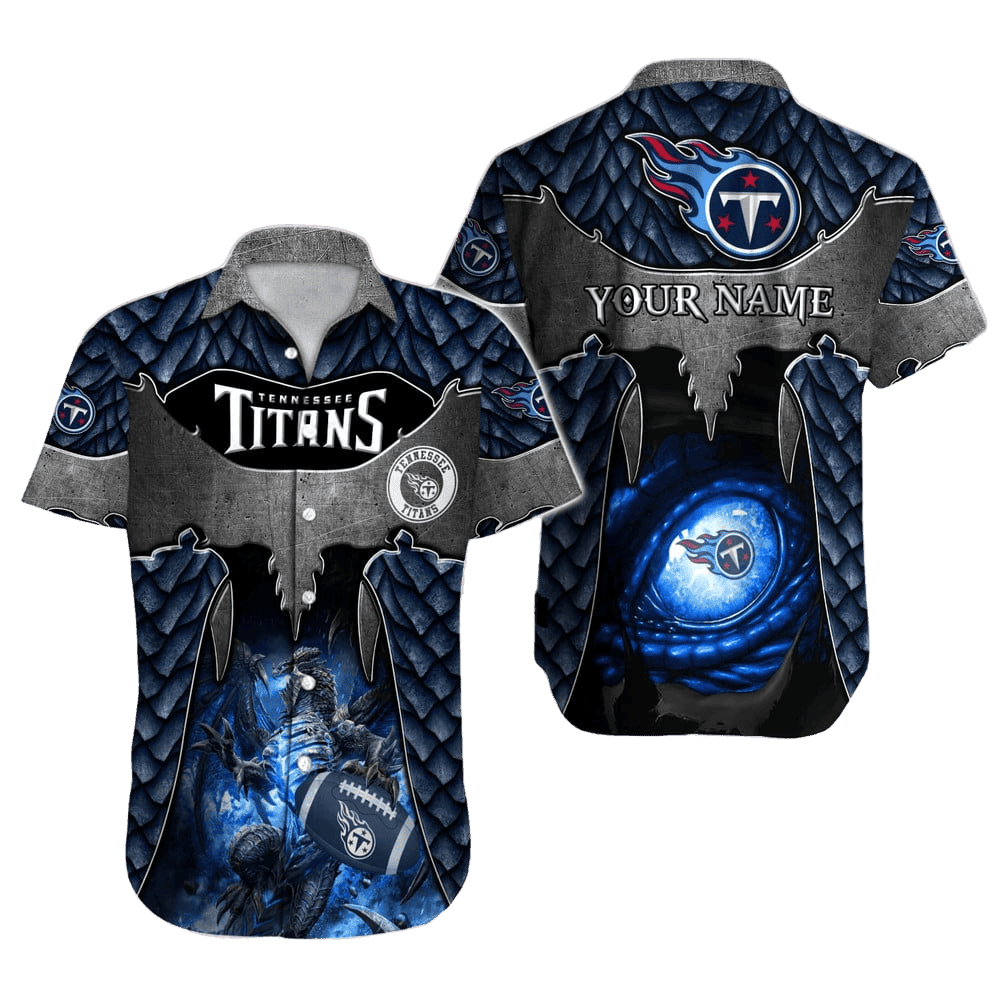 Personalized Tennessee Titans Dragon Eye Hawaiian Shirt