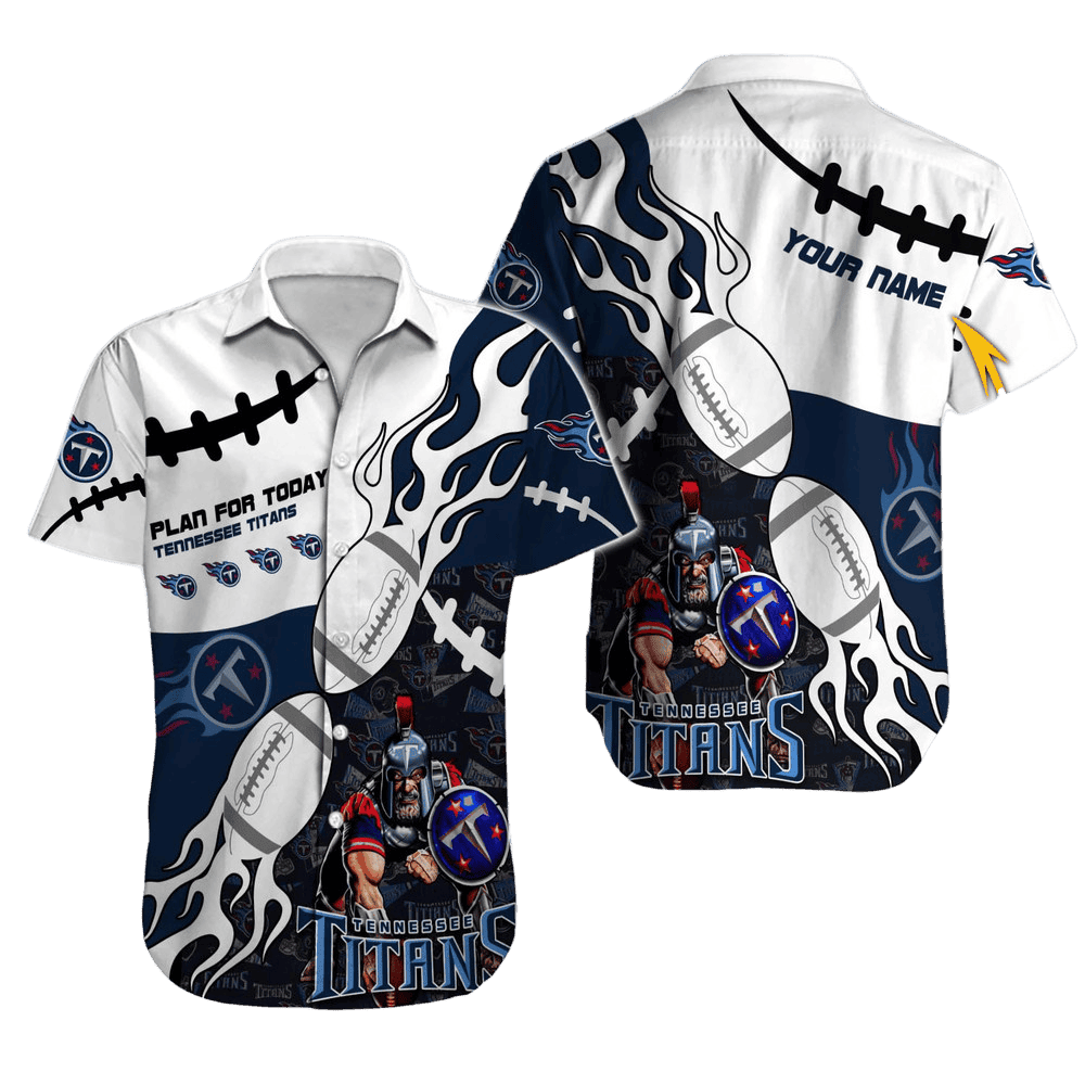 Personalized Tennessee Titans Fiery Game Plan Hawaiian Shirt
