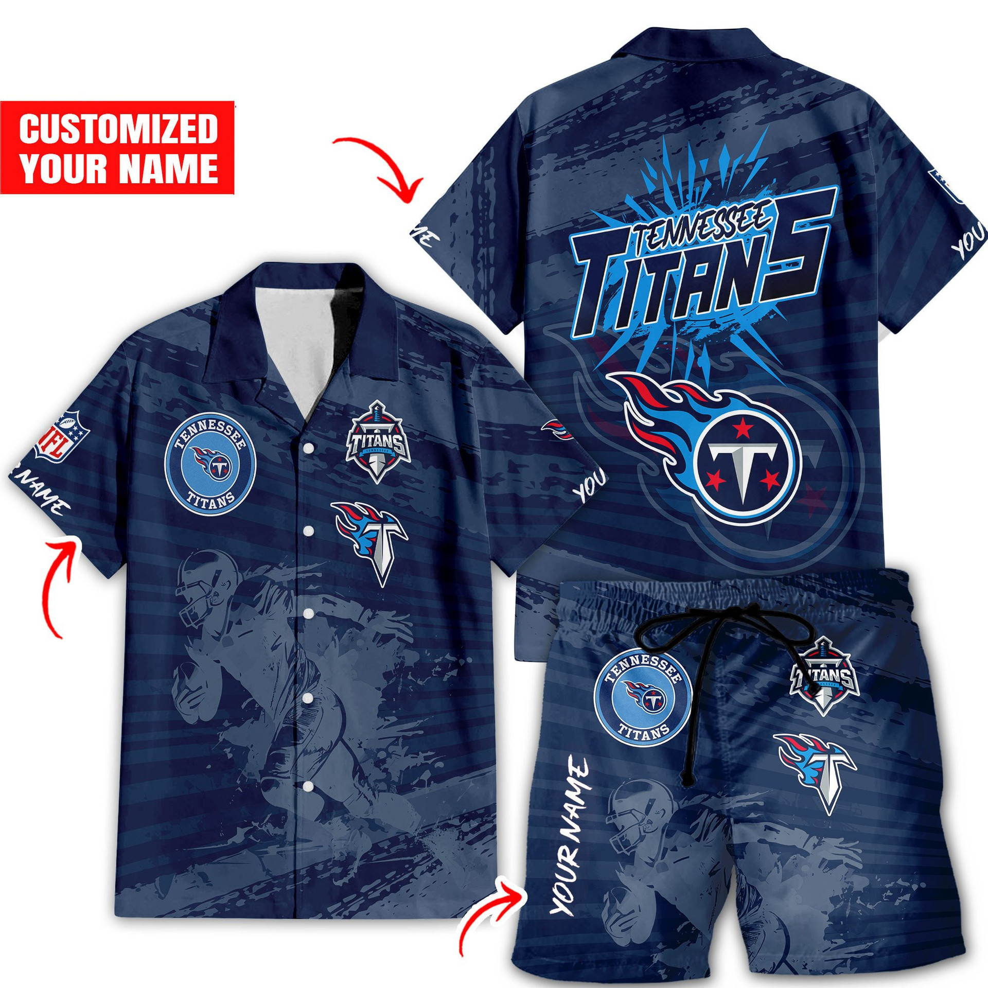 Personalized Tennessee Titans Game Day Classic Hawaiian Shirt