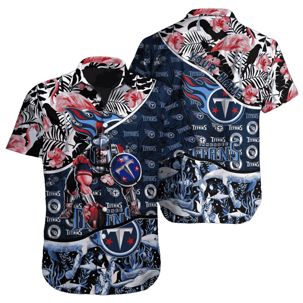 Personalized Tennessee Titans Ocean Bloom Hawaiian Shirt