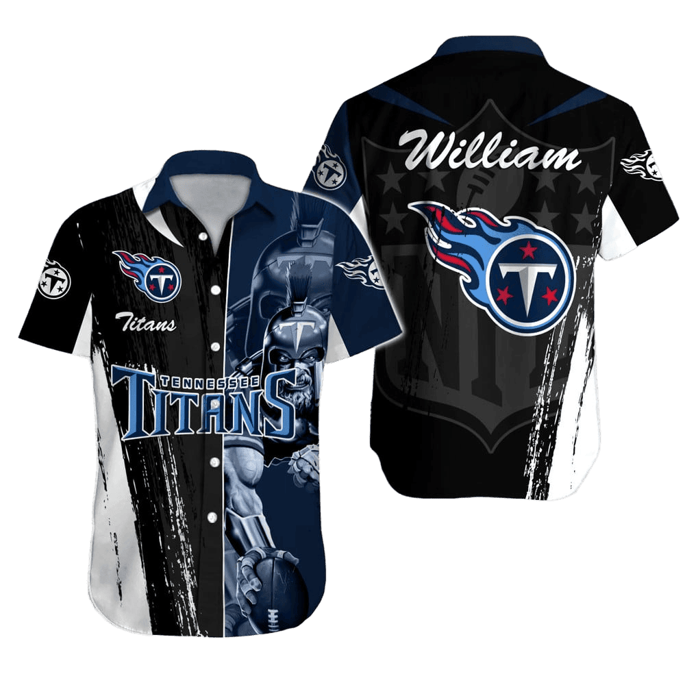Personalized Tennessee Titans Shadow Clash Hawaiian Shirt