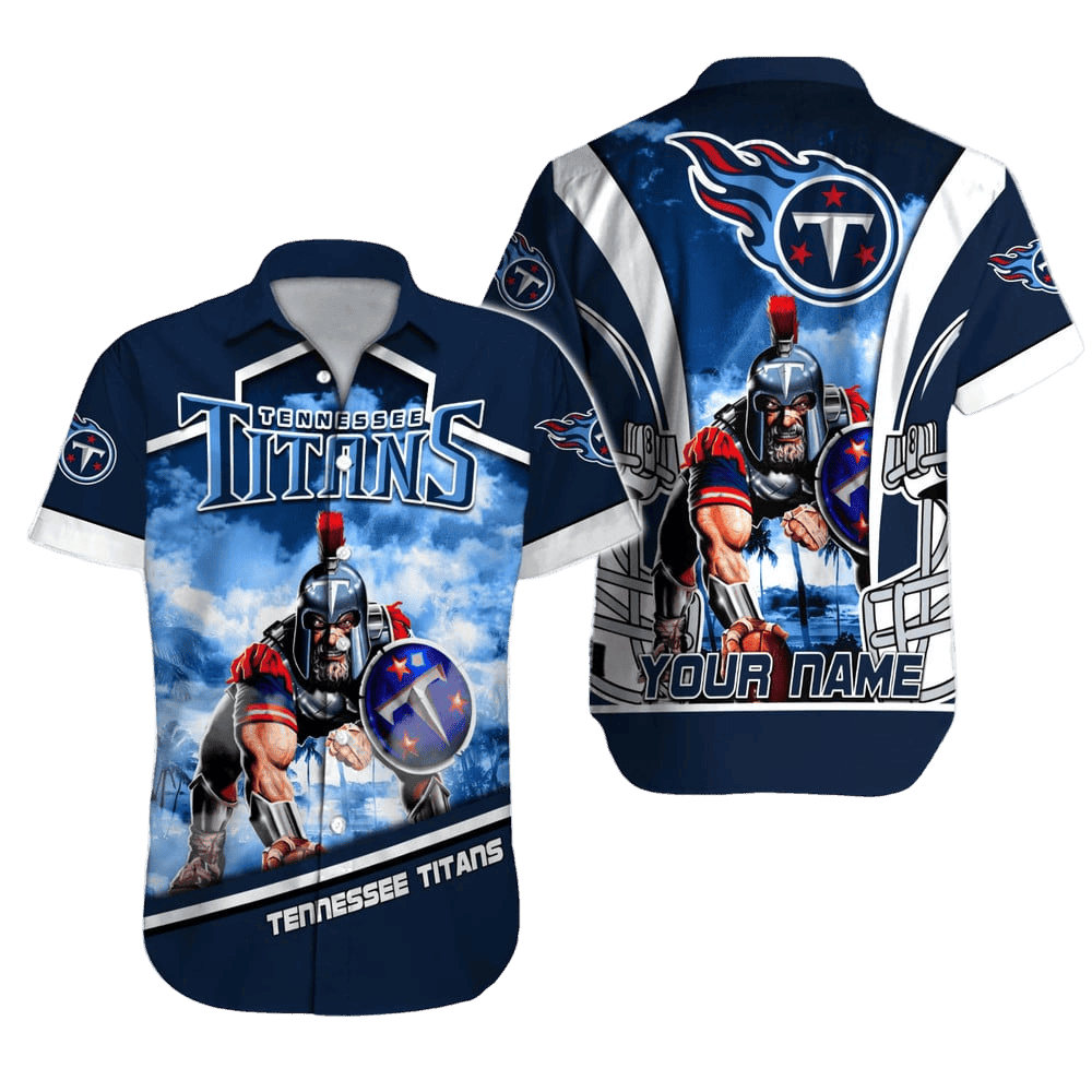 Personalized Tennessee Titans Sky Shield Hawaiian Shirt