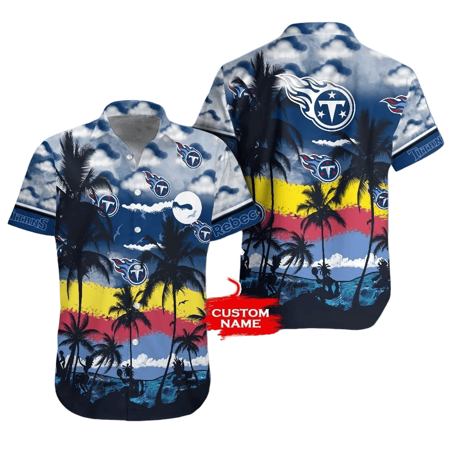 Personalized Tennessee Titans Sunset Paradise Hawaiian Shirt