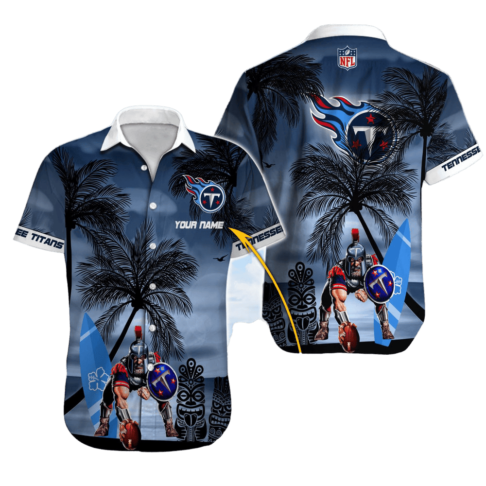 Personalized Tennessee Titans Tiki Warrior Hawaiian Shirt
