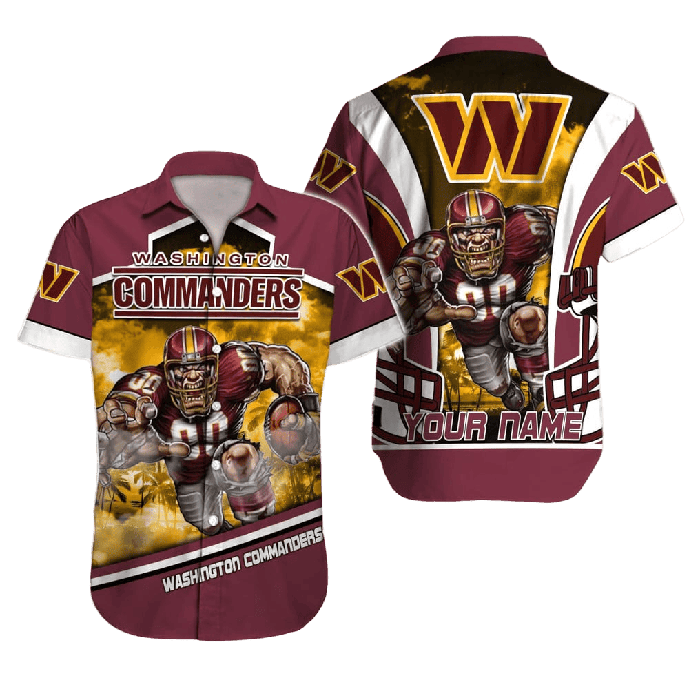 Personalized Washington Commanders Game Day Hawaiian Shirt