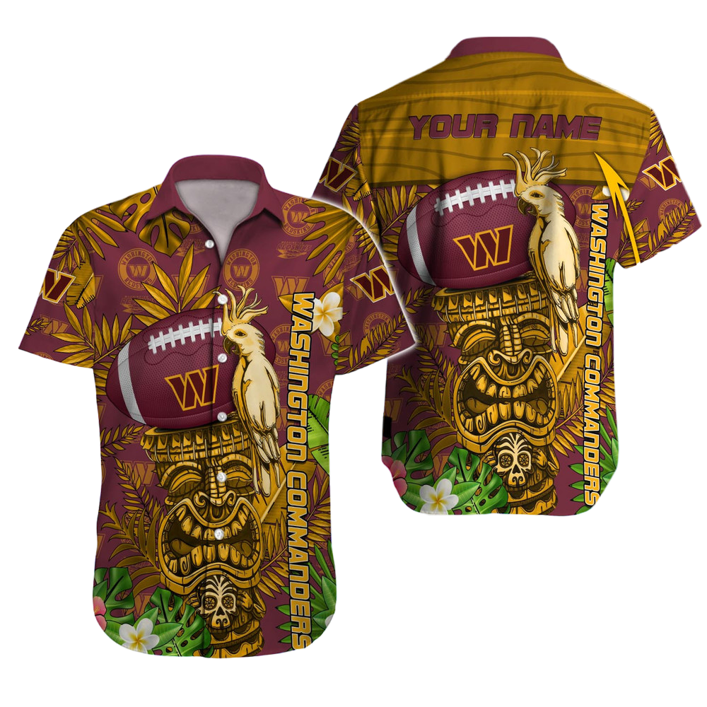 Personalized Washington Commanders Jungle Spirit Hawaiian Shirt