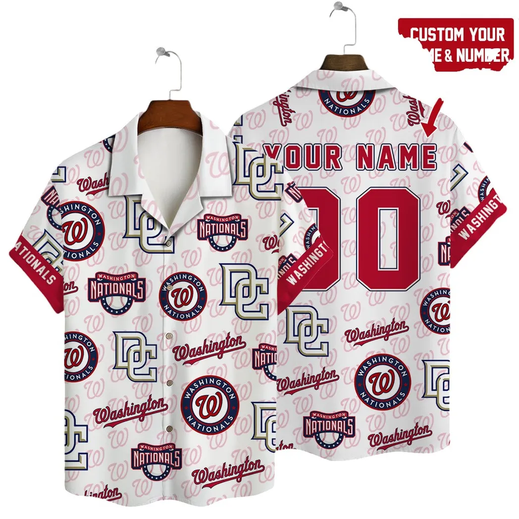 Personalized Washington Nationals Tropic Heat Hawaiian Shirt