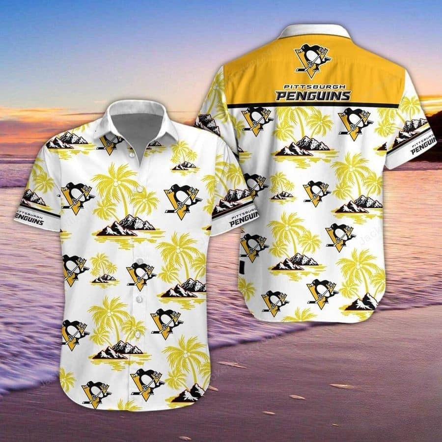 Pittsburgh Penguins Island Retreat Hawaiian Shirt