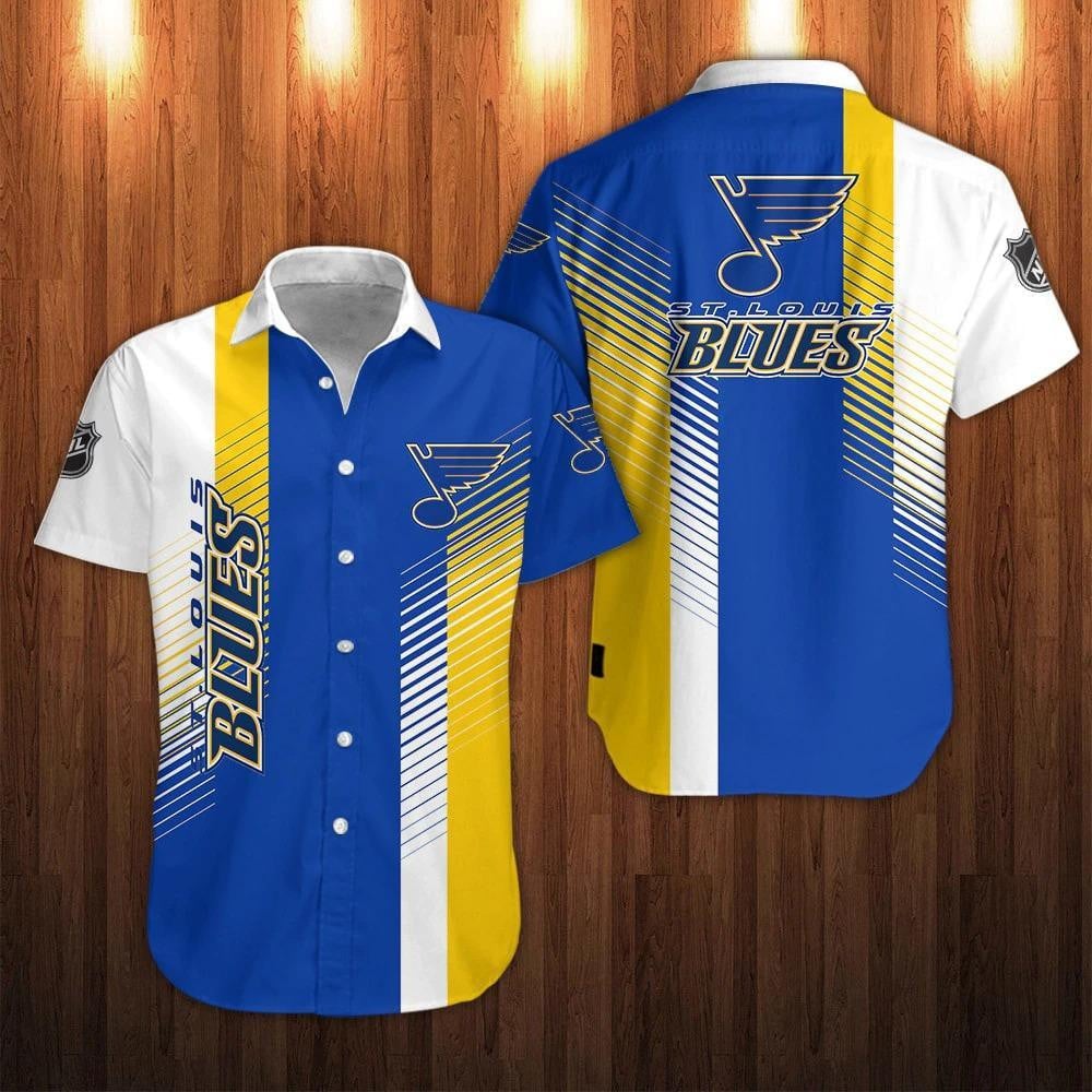 St. Louis Blues Dynamic Stripe Hawaiian Shirt