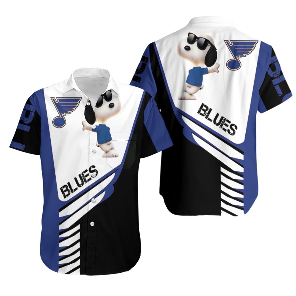 St. Louis Blues Snoopy Stride Hawaiian Shirt