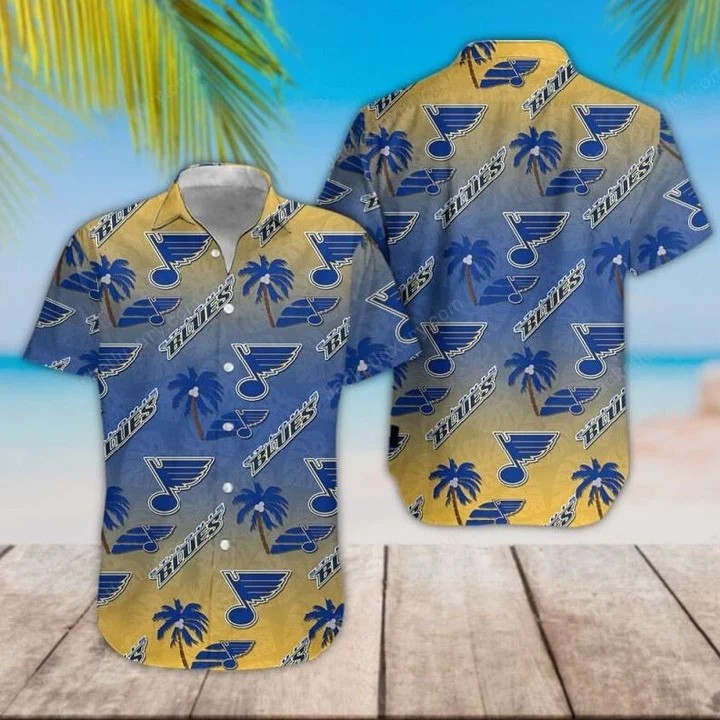 St. Louis Blues Sunset Palm Hawaiian Shirt