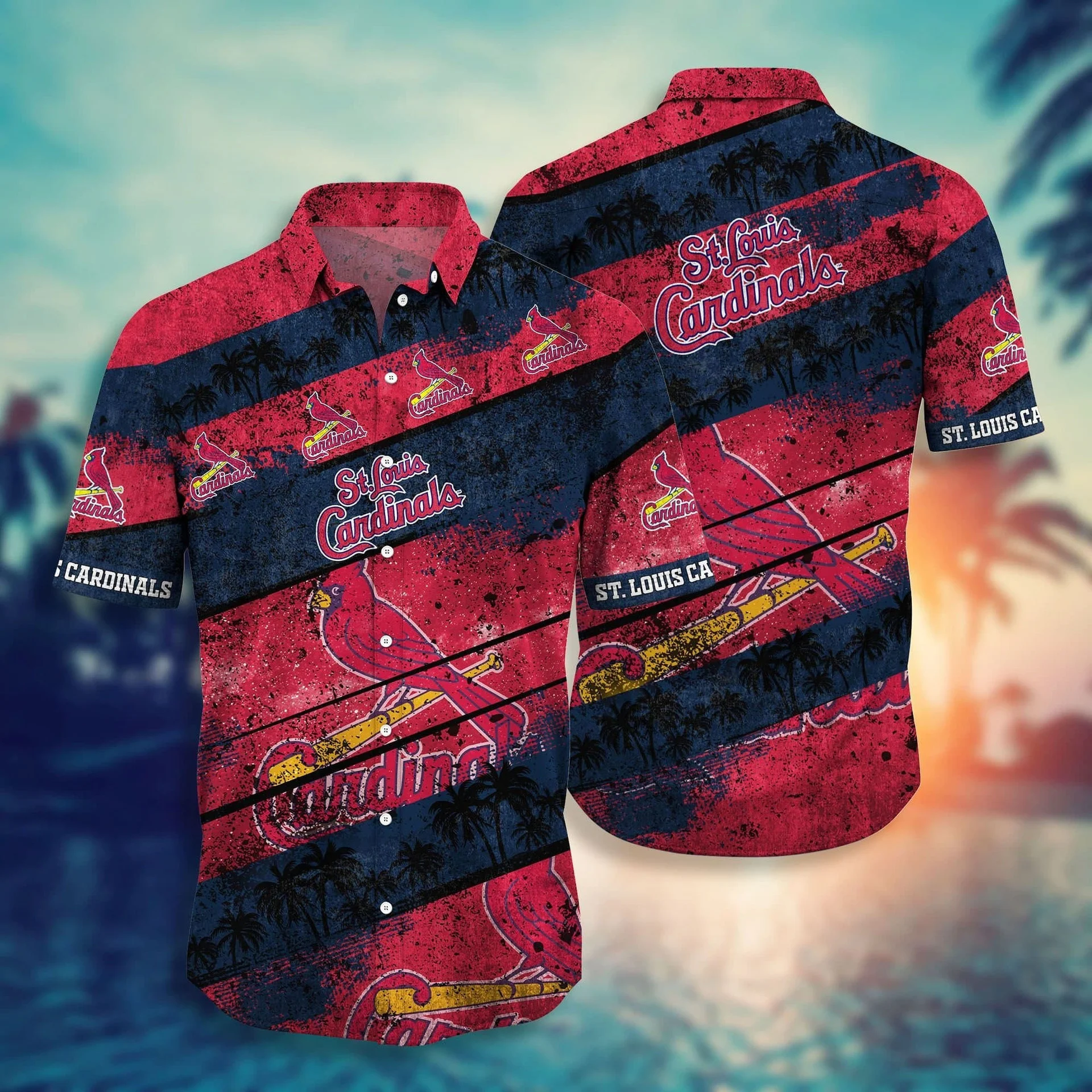 St. Louis Cardinals Retro Sunset Hawaiian Shirt