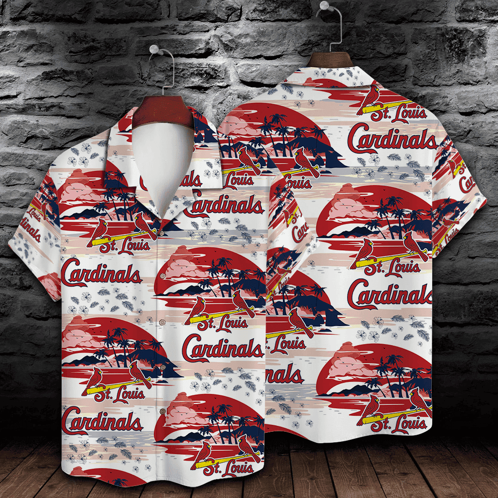 St. Louis Cardinals Sunset Beach Hawaiian Shirt