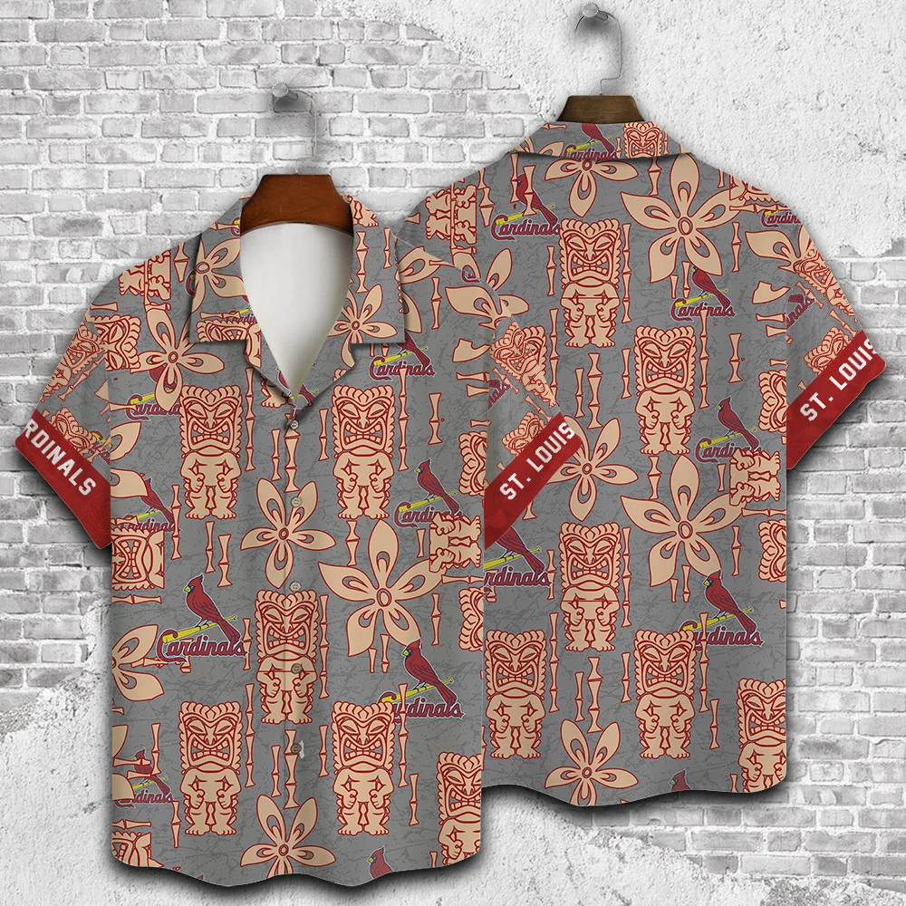 St. Louis Cardinals Tiki Heritage Hawaiian Shirt