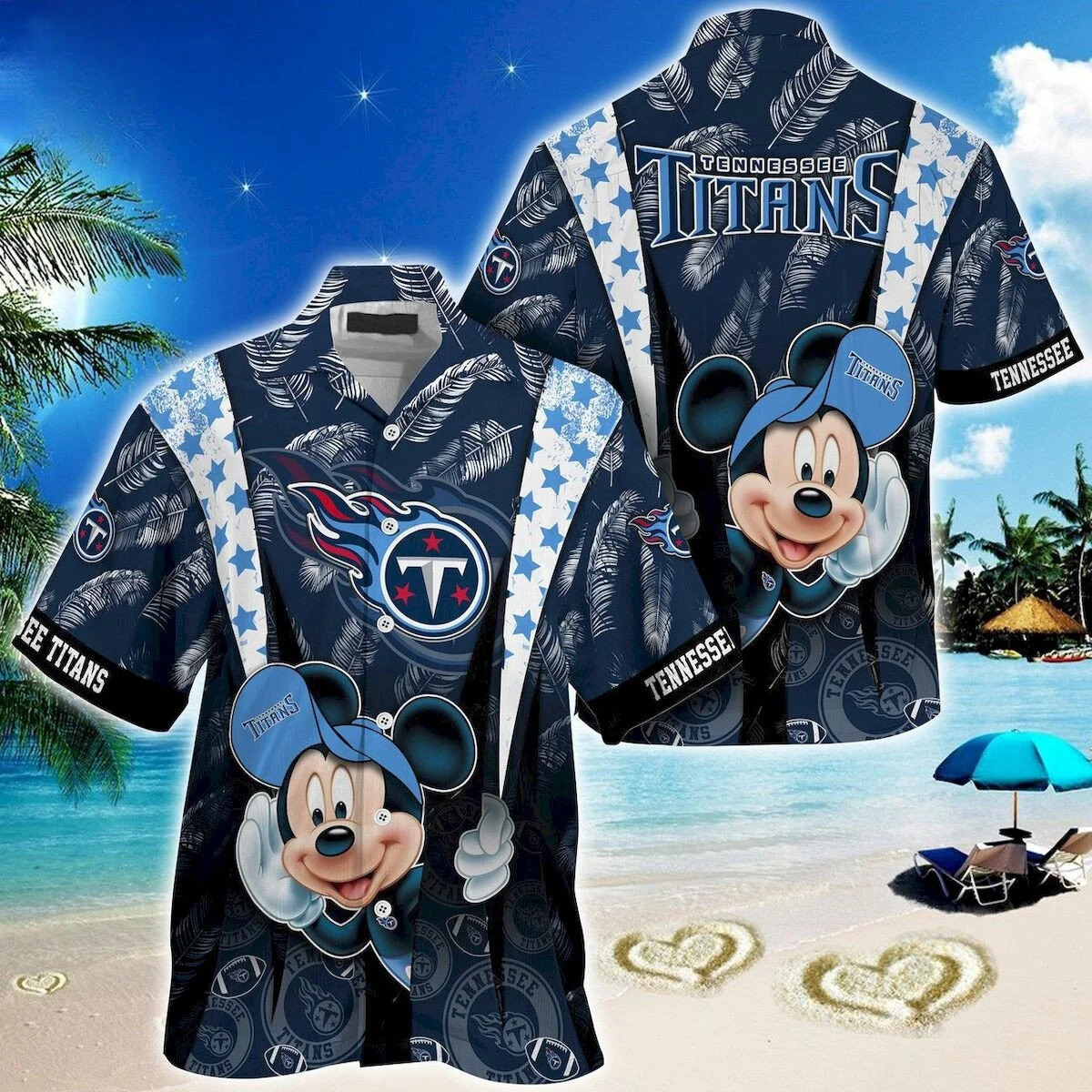 Tennessee Titans Beachside Mickey Hawaiian Shirt