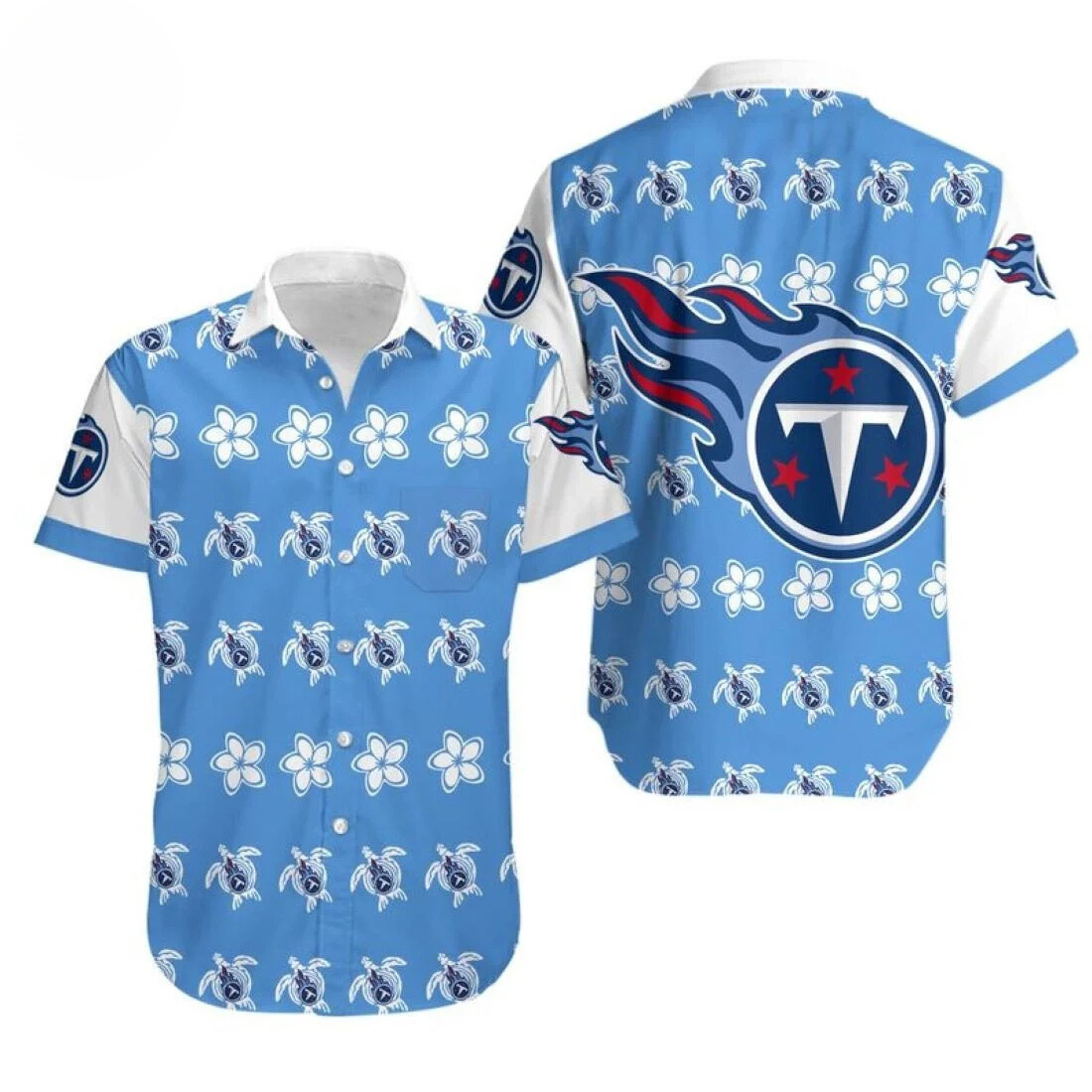 Tennessee Titans Floral Flame Hawaiian Shirt