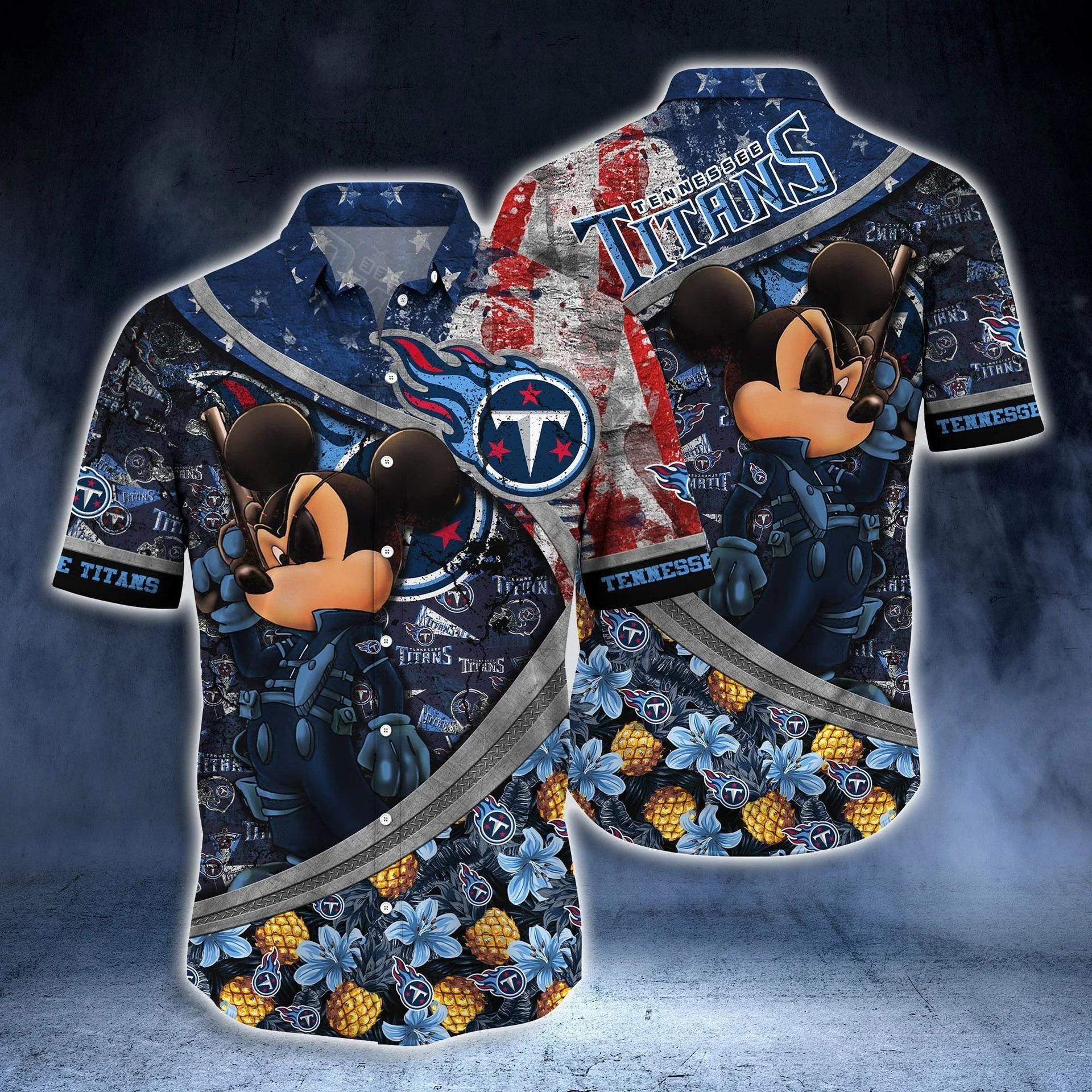 Tennessee Titans Floral Luxe Hawaiian Shirt